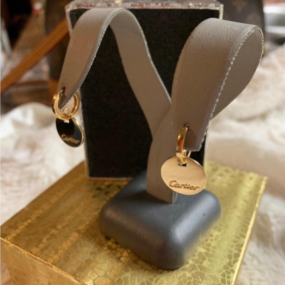 K18 Stamped Real Gold Earring View 2